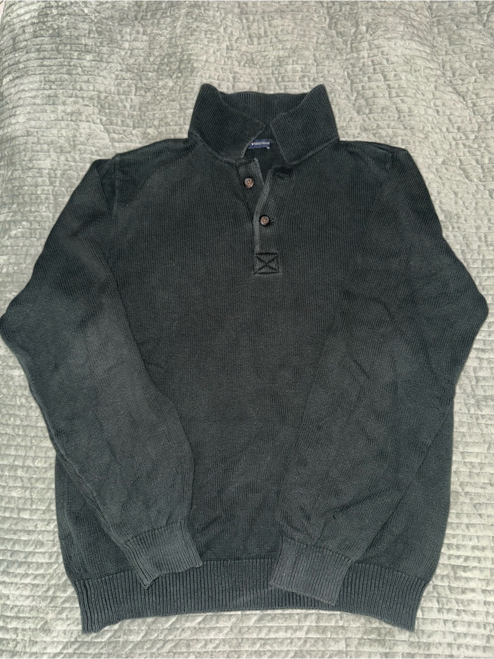 Brandy Melville Dark Green Button-Front Knit Sweater